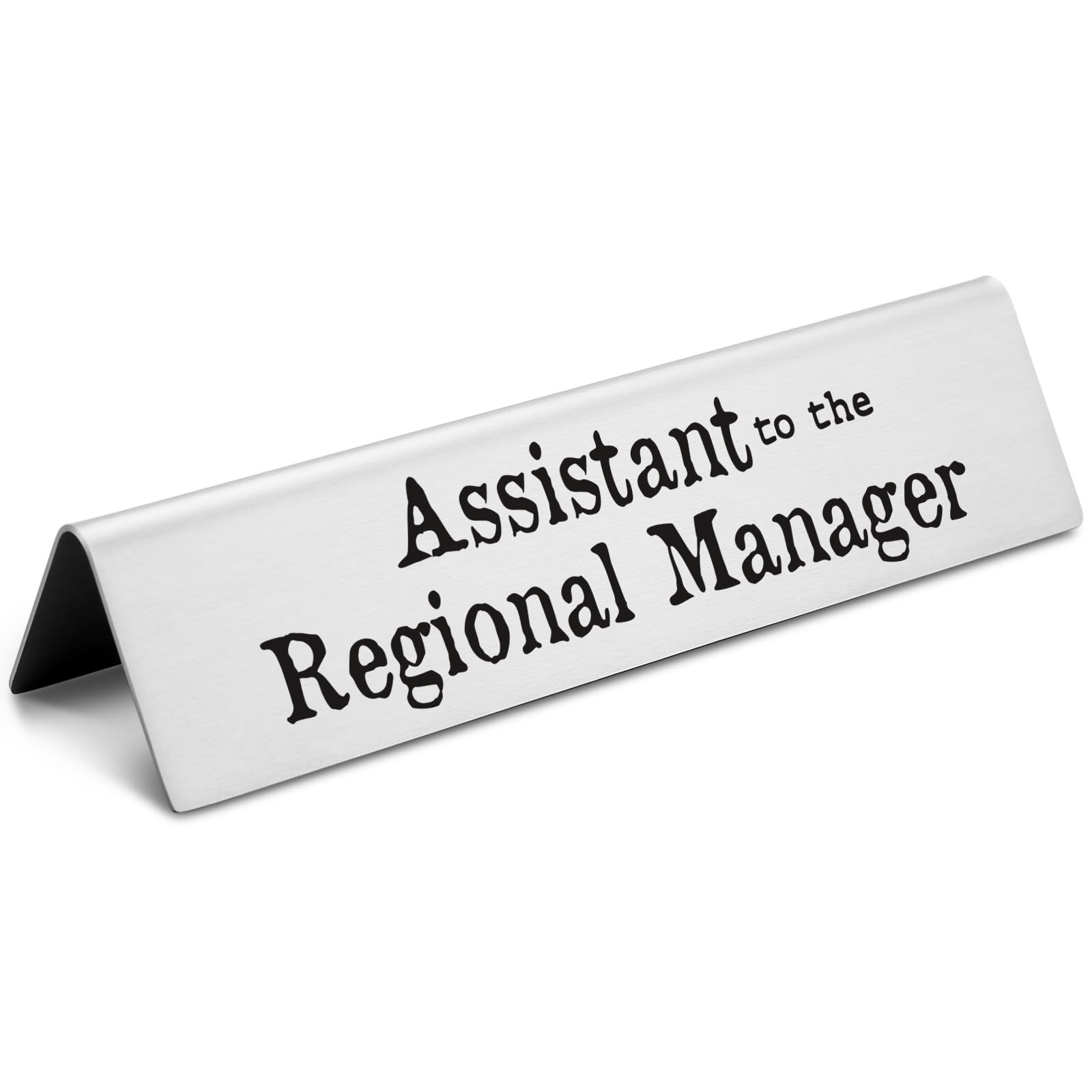 Assistant to the Regional Manager Novelty Nameplate, Funny Desk Signs for Office, Funny Sarcastic Desk Decor Nameplates Gift for