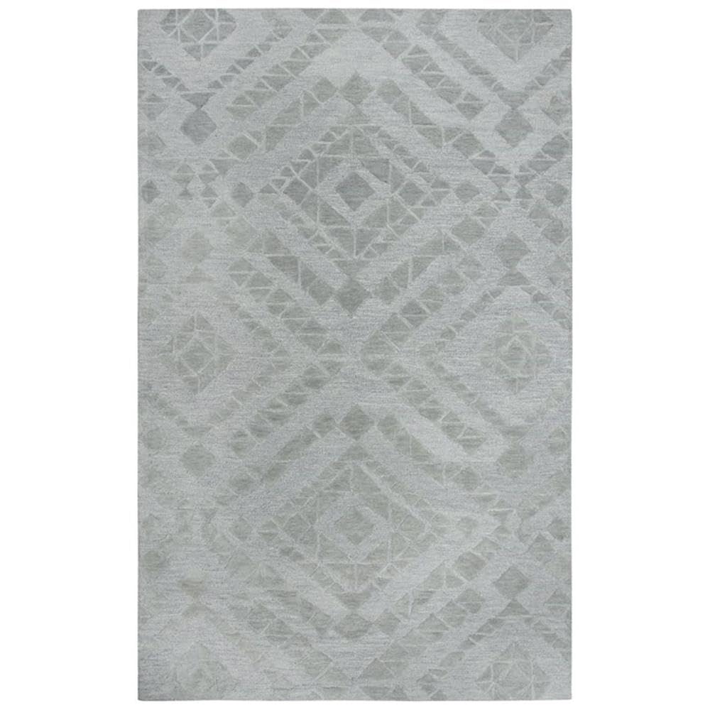 Rizzy Home Alora Decor Emerson 5' X 8' Diamond Grey/Gray/Rust/Blue Hand-Tufted Area Rug