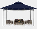 Abccanopy Gazebos For Patios 10X10 - Outdoor Steel Frame Gazebo For Lawn Backyard Garden Deck (Navy Blue)