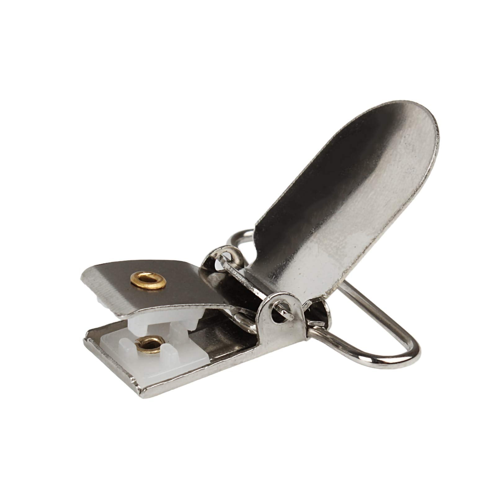 Andux 25 Pcs Metal Fasteners Clips Holders Clips Silver Yjk-03 (3.0 Cm, Long Head)