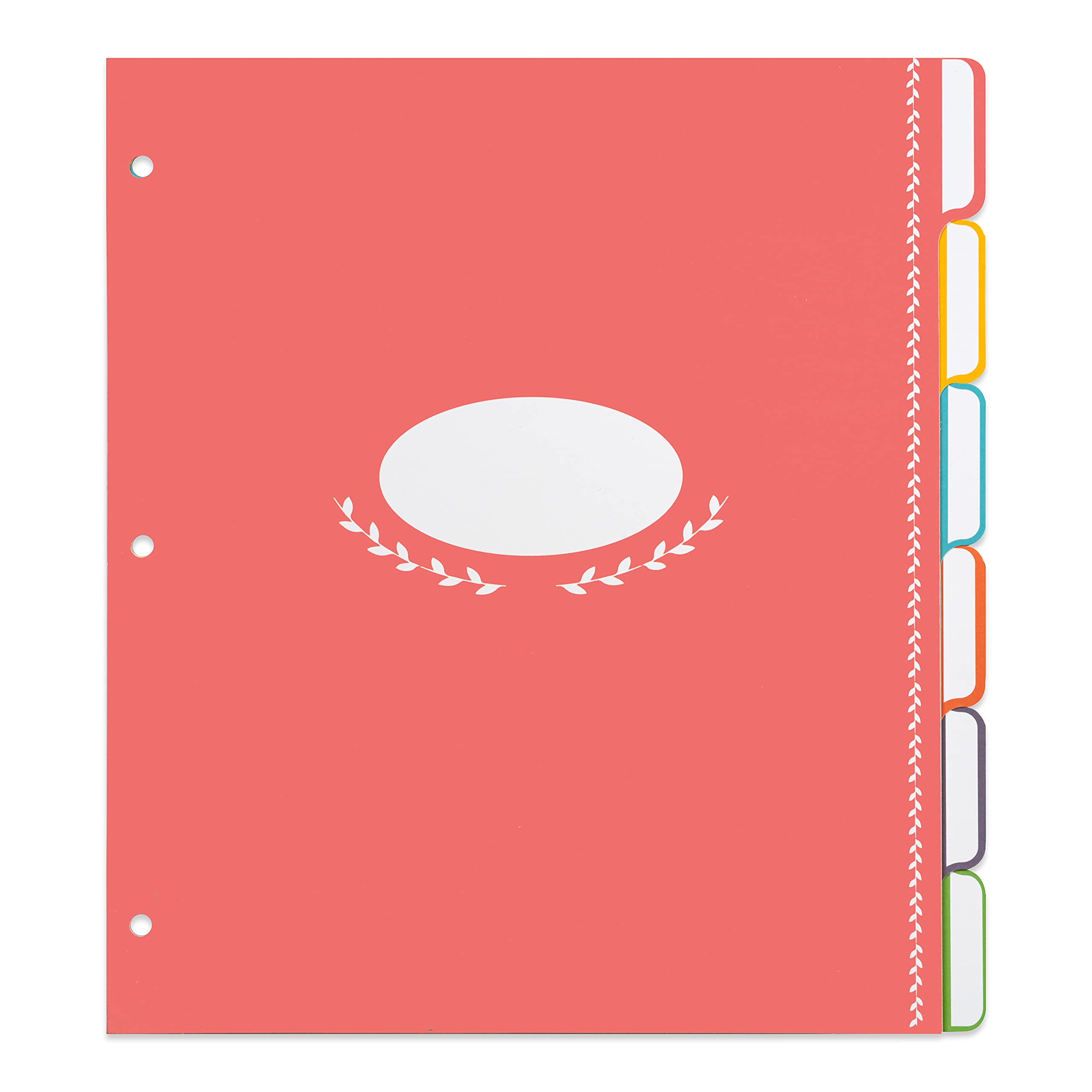 Jot & Mark Recipe Binder Tab Dividers With Blank Labels | 6 Customizable Organizer Dividers For 8.5' X 11' 3-Ring Binders (Rai