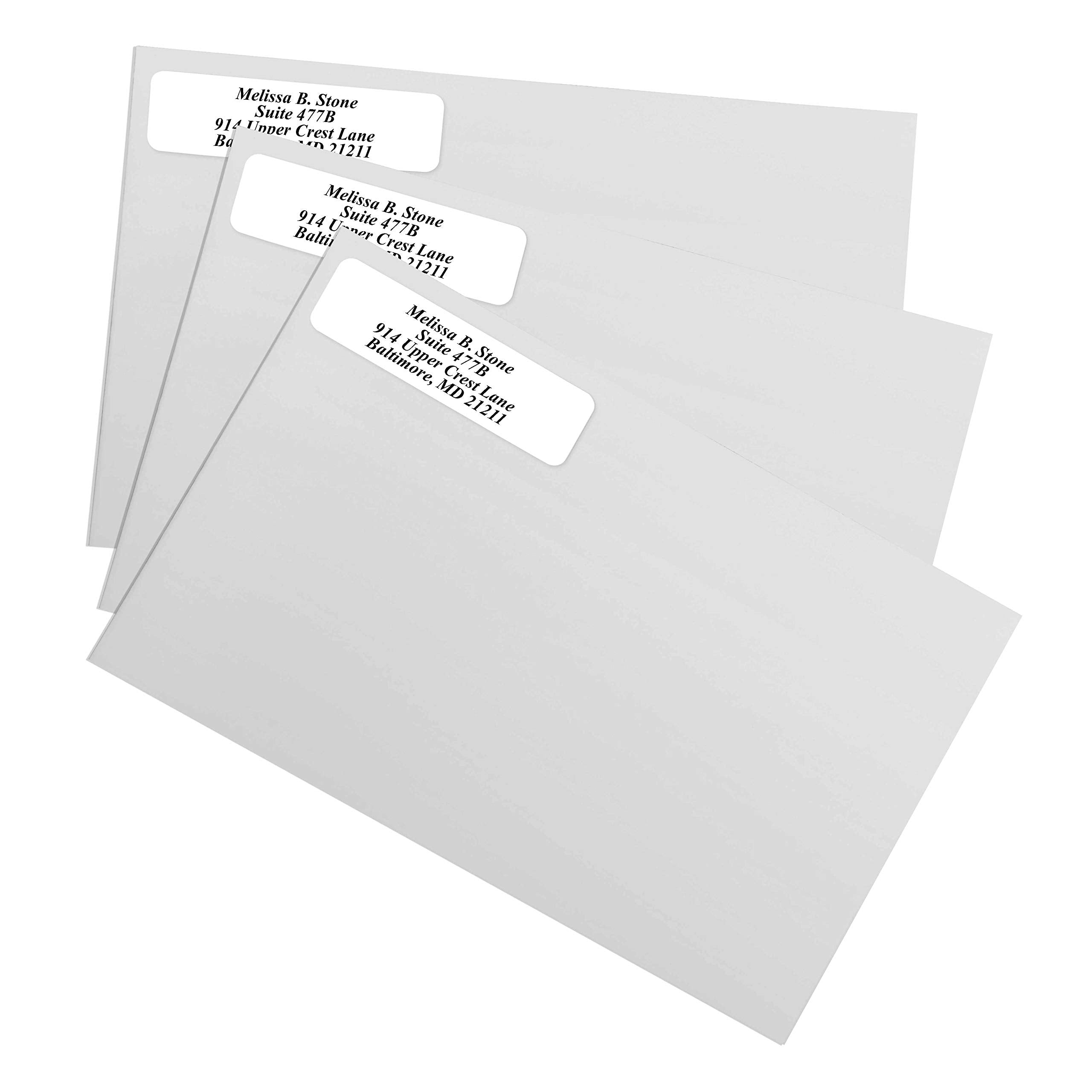 White Personalized Return Address Labels Without Dispenser - Roll Of 500 Custom Stickers