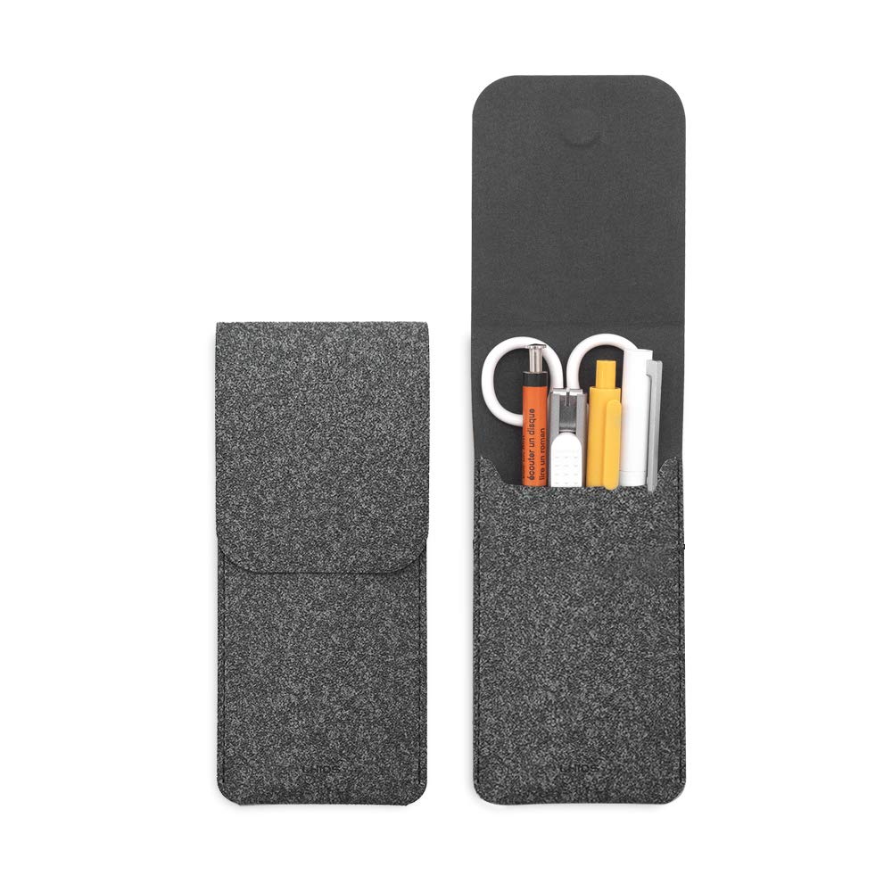 Lhids Pencil Case, Pencil Pouch Pen Bag, Multipurpose Travel Bags For Office, Bag Pouch Holder Box Organizer, Black