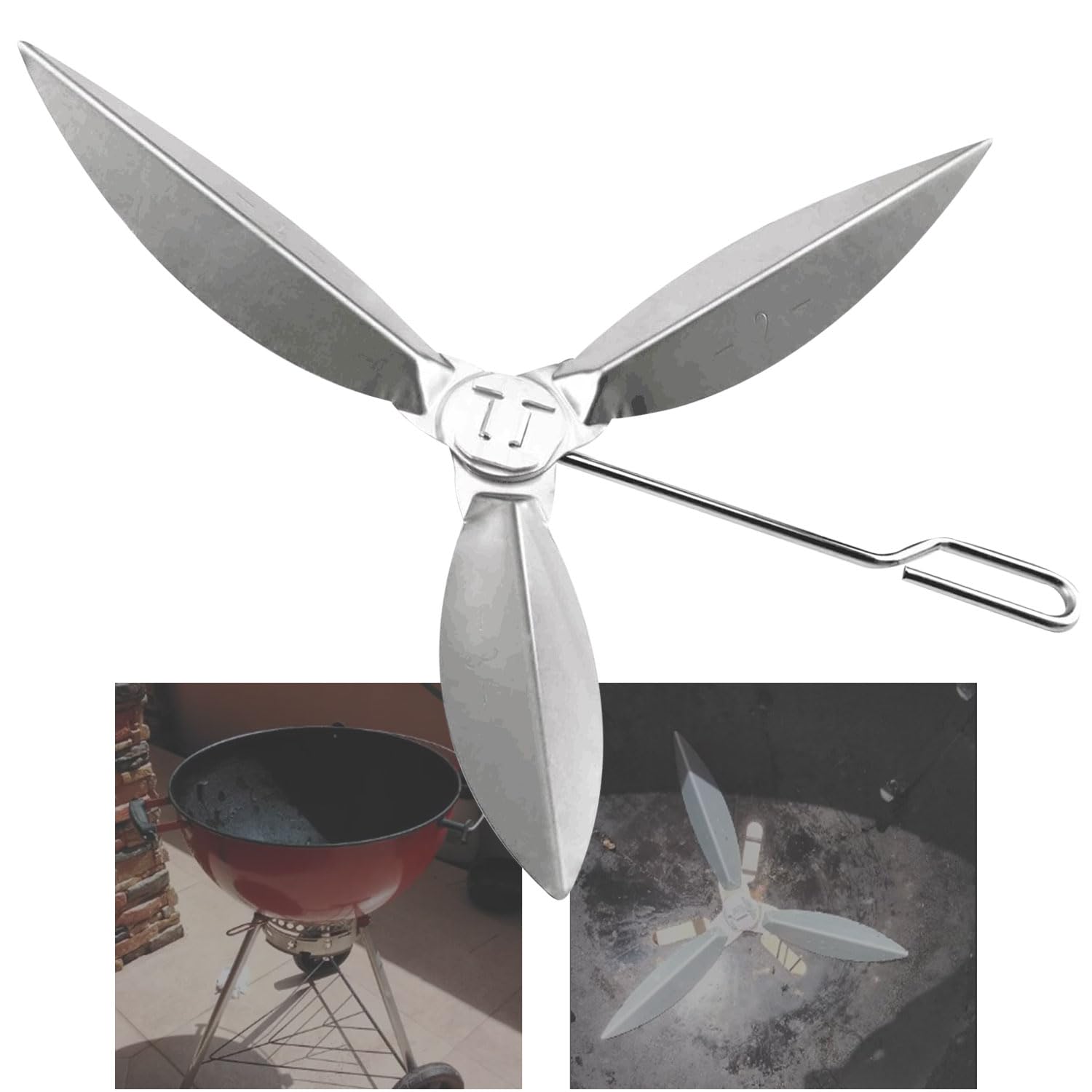 22-1/2-Inch One-Touch Cleaning System Kit For Weber Grill Parts/Charcoal/7444 Kettle Grills Replaces Parts, For Weber Grill Part