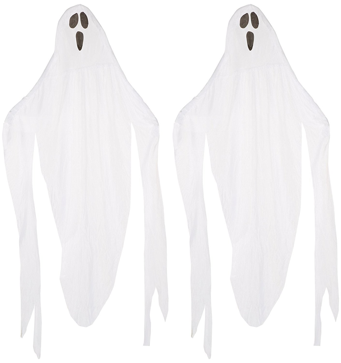 Forum Novelties Set of 2 7ft Fabric Ghosts Halloween Hanging Decoration for Parties (2)