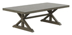 Steve Silver Co Jones Aluminum Coffee Table, Light Brown