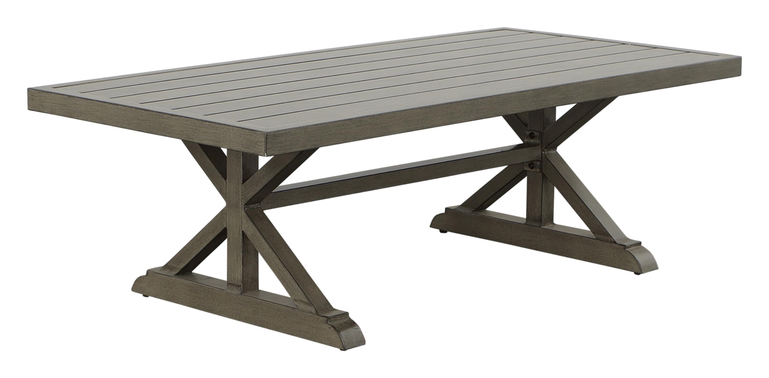 Steve Silver Co Jones Aluminum Coffee Table, Light Brown