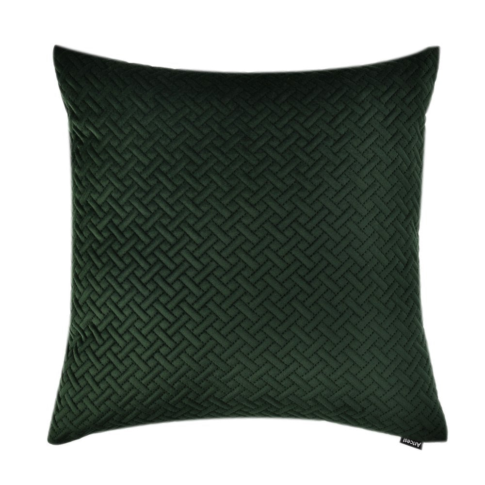 Artcest Cozy Solid Quilted Velvet Throw Pillow Case Decorative Couch Cushion Cover Soft Sofa Euro Sham With Zipper Hidden, 20'