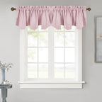 NICETOWN Burnt Orange Valance Curtain for Kitchen, Blackout Valance for Living Room Bathroom Farmhouse Country Rod Pocket Hallow