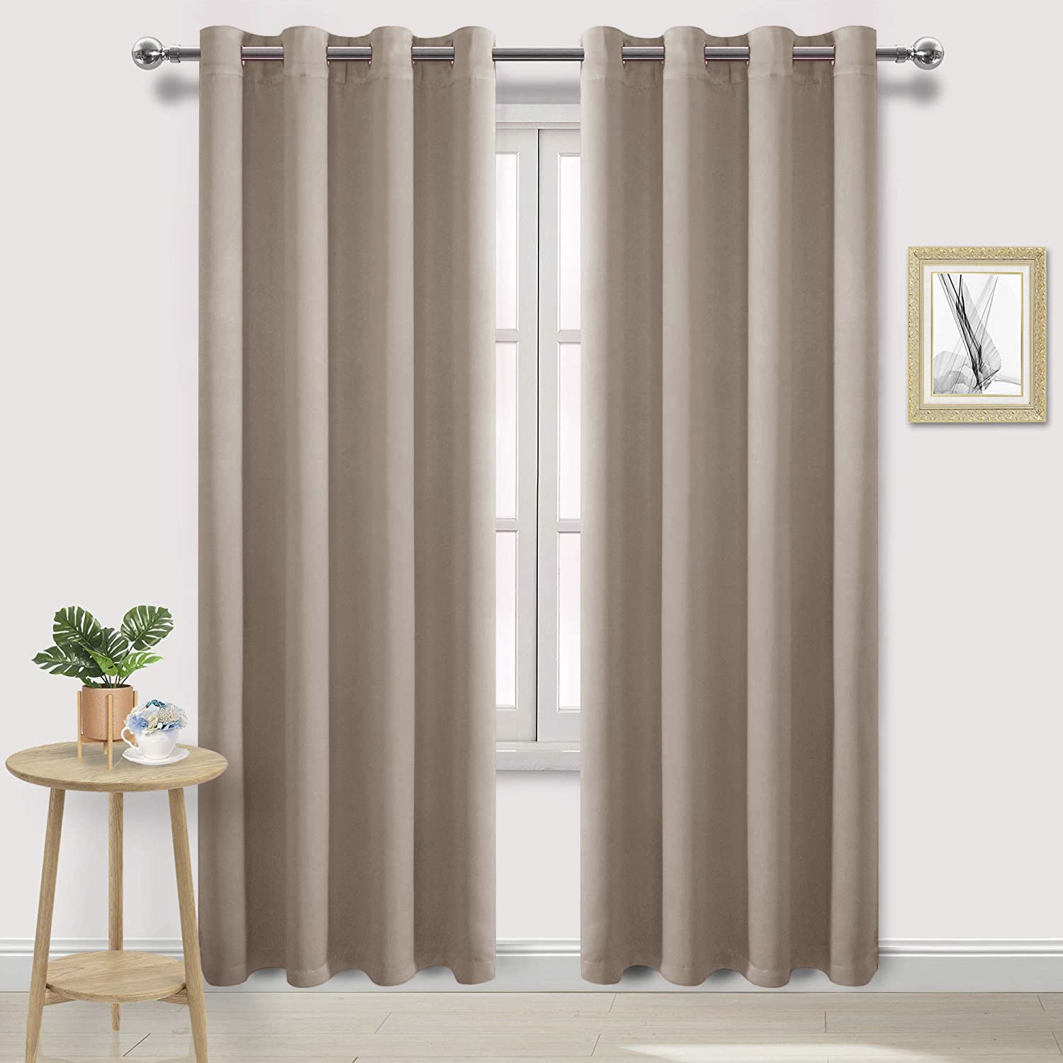 Dwcn Blackout Curtains Room Darkening Thermal Insulated Grommet Light Blocking Curtain For Bedroom Living Room 52 X 84 Inches Lo