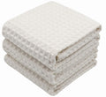 VeraSong Waffle Weave Kitchen Towels Dish Towels, 3 Pack, 16x24 Inch, Beige