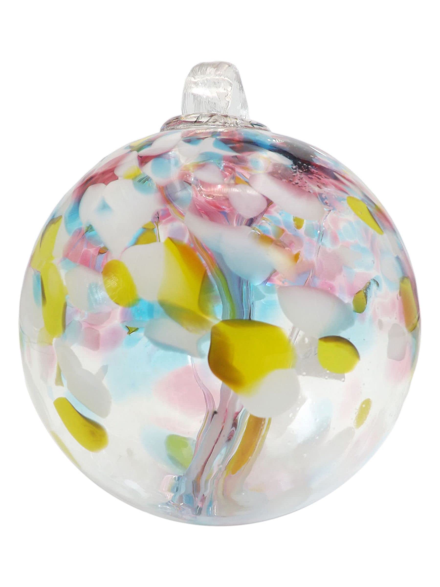 Dale Tiffany Hand Blown Glass, 4' Diameter Spring, Tree Of Life Collection, Witch Globe Hanging Garden Indoor/Outdoor Decorativ