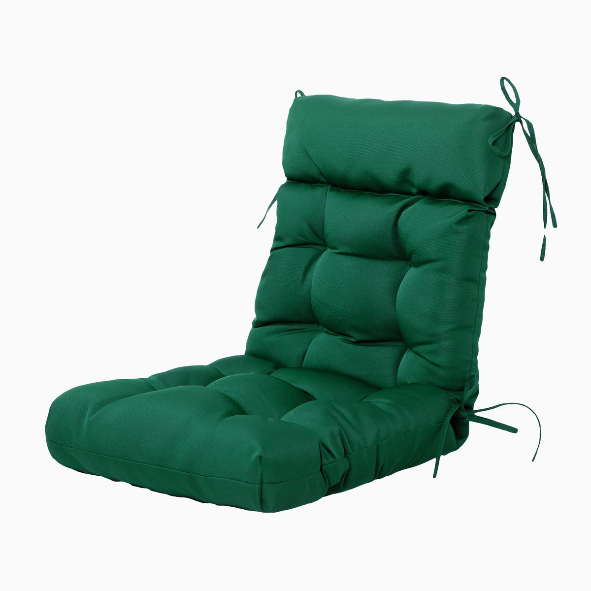 Artplan Adirondack Outdoor Chair Cushion, All Weather Patio Cushion, Wicker Tufted Pillow For Patio Furniture,Invisible Green