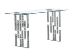 Best Quality Furniture CT235 Console Table, Silver