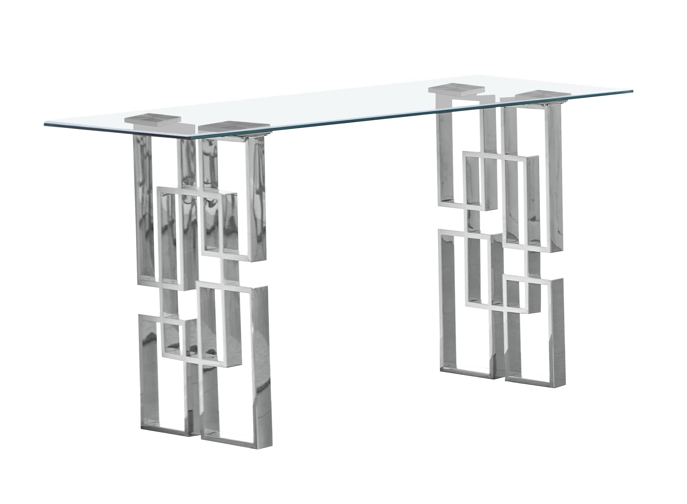 Best Quality Furniture CT235 Console Table, Silver