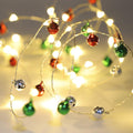 Christmas Garland with Lights Battery Operated Lighted Christmas Garland for Mantle Christmas Tree Decorations (Jingle Bell)