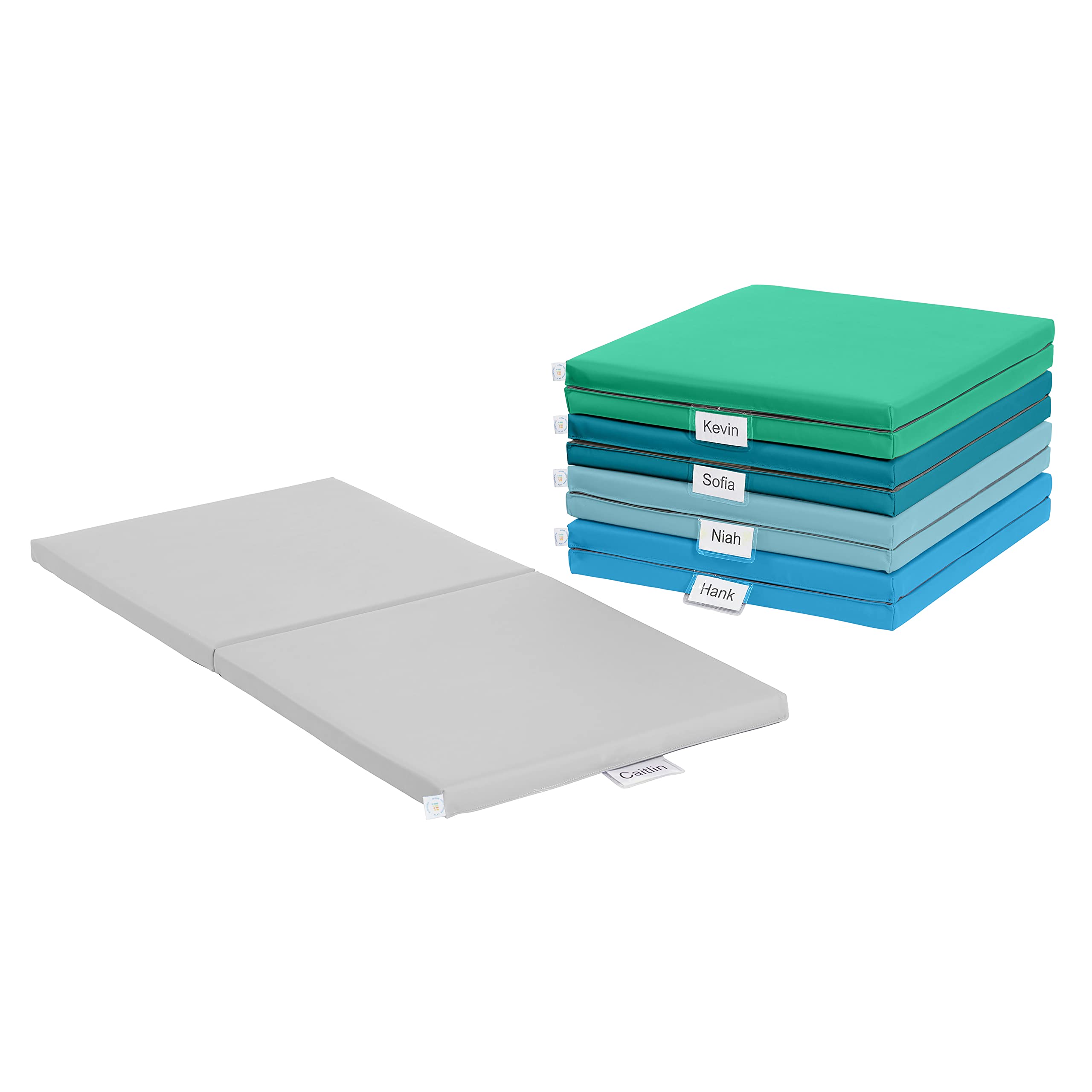 Ecr4Kids Softzone Folding Rainbow Rest Mats, Classroom Furniture, Contemporary, 5-Piece