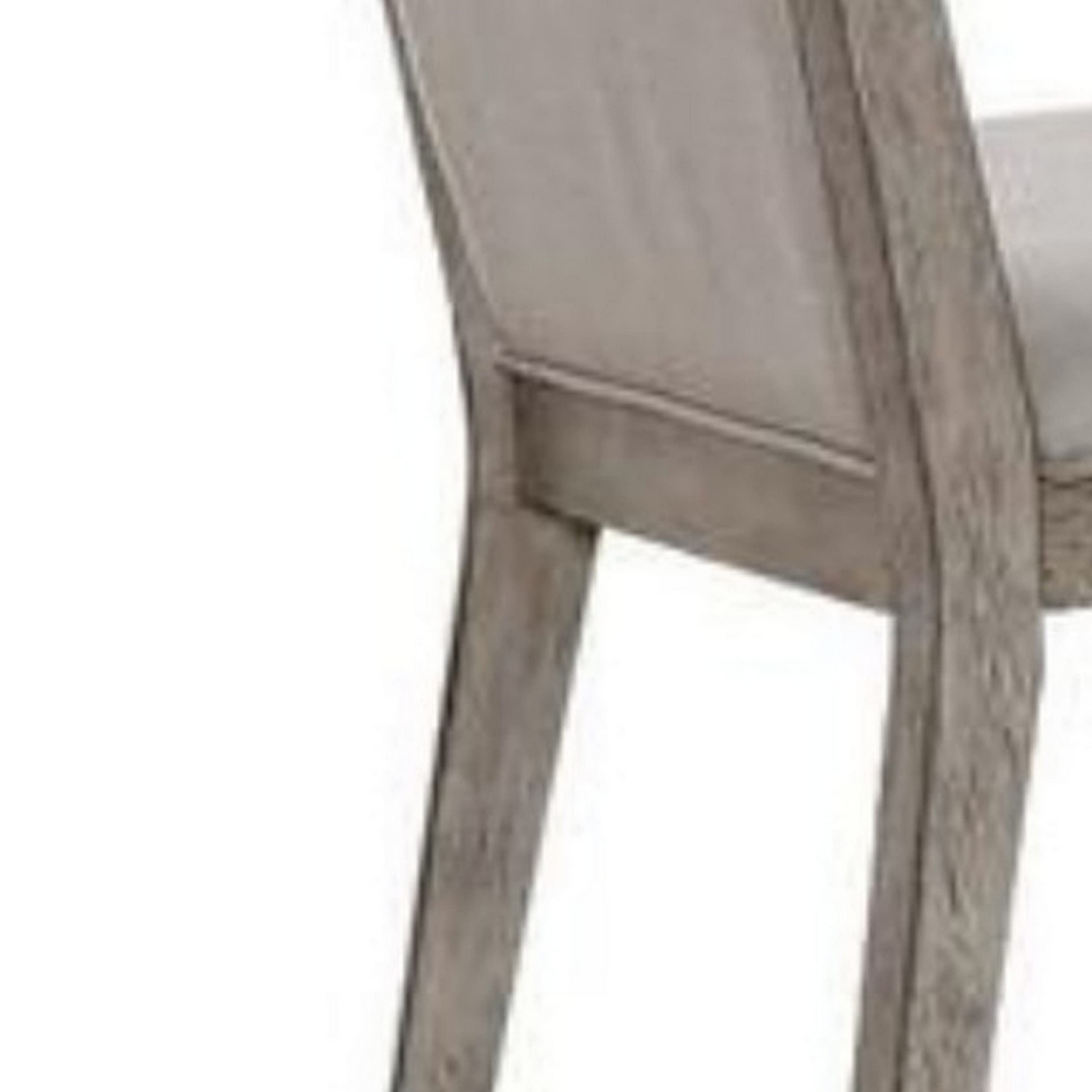 ACME Furniture Rocky Side Chair, Set of 2, Fabric/Gray Oak