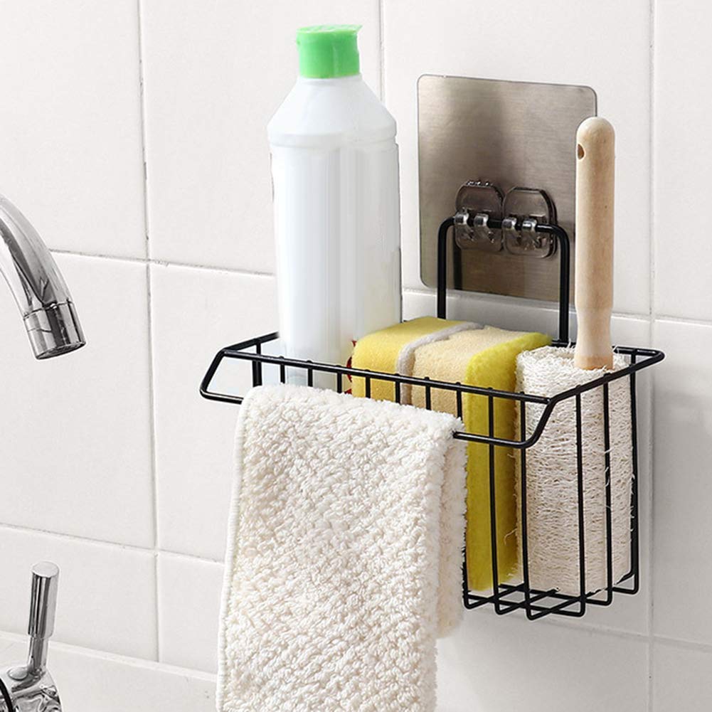 ONISHOMES Stainless Steel Wall Mounted Hanging Storage Holder Bathroom Shower Caddy Basket Shelf Toothbrush Holder Kitchen Towel