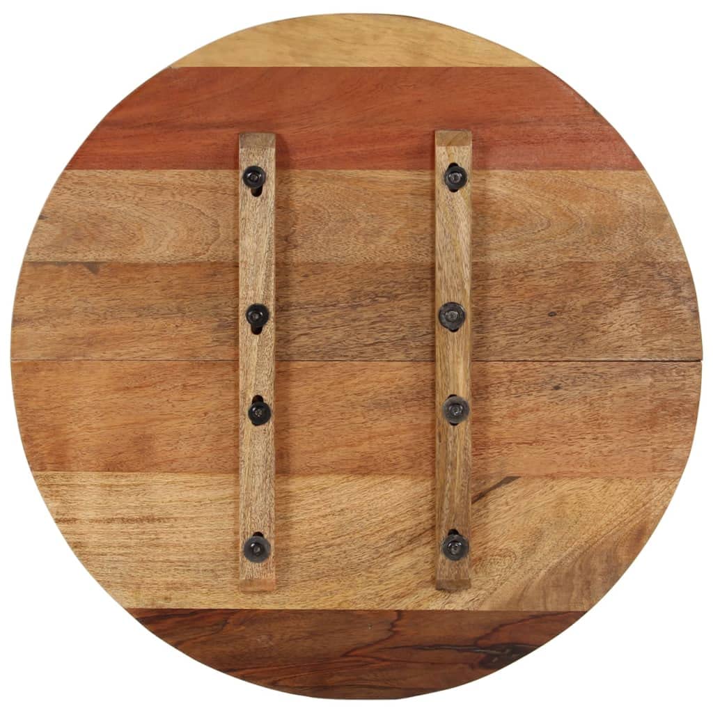 vidaXL Round Table Top, Dining Table Pad with Two Wood Support, Coffee Table Cover Wooden Replacement for Home Indoor Furniture, Solid Reclaimed Wood