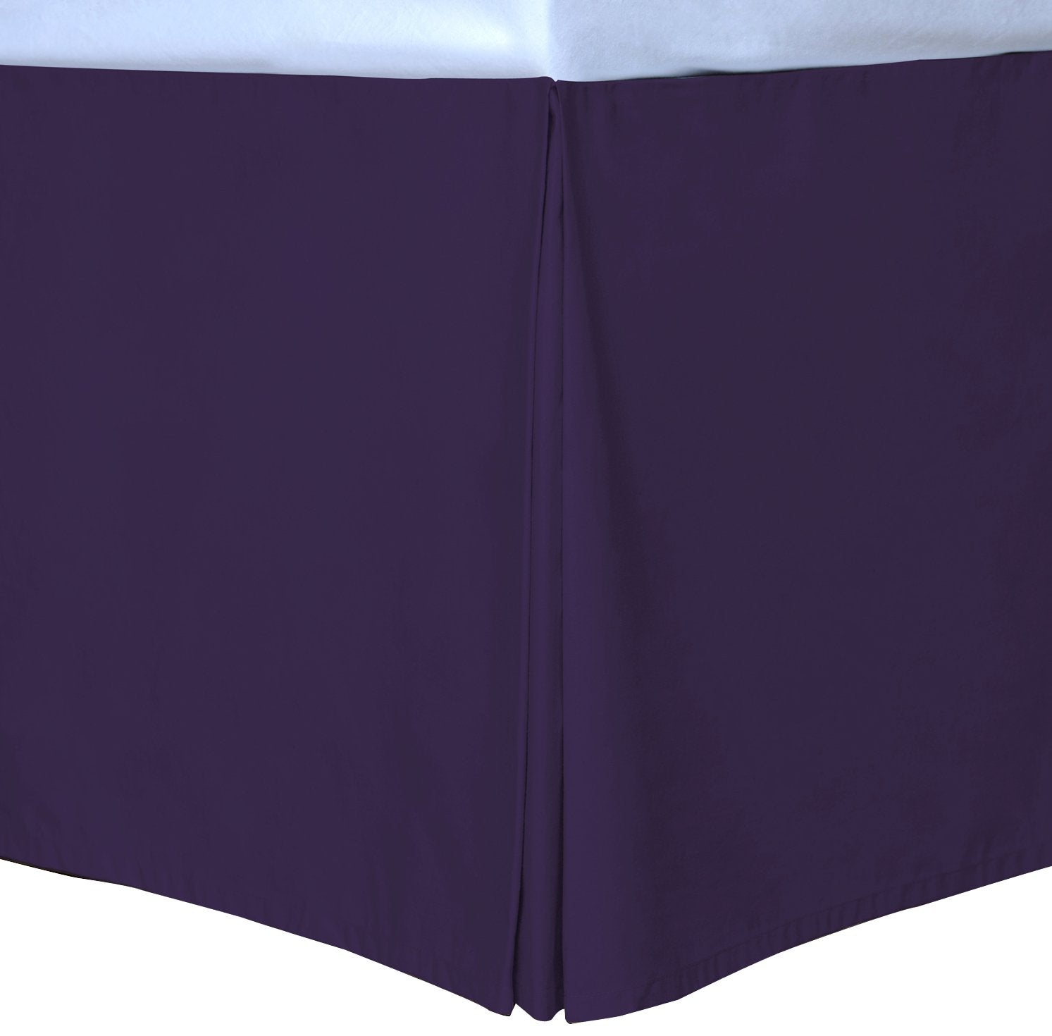 Cottonpure Colors Sustainable Cotton Bed Skirt, Californnia King, Fig