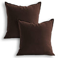 Jeanerlor Solid Cotton Linen Decoration 18'X18' Throw Pillow Case Brown Cushion Cover Cool Pillow Cover Delicate Decorative Pi
