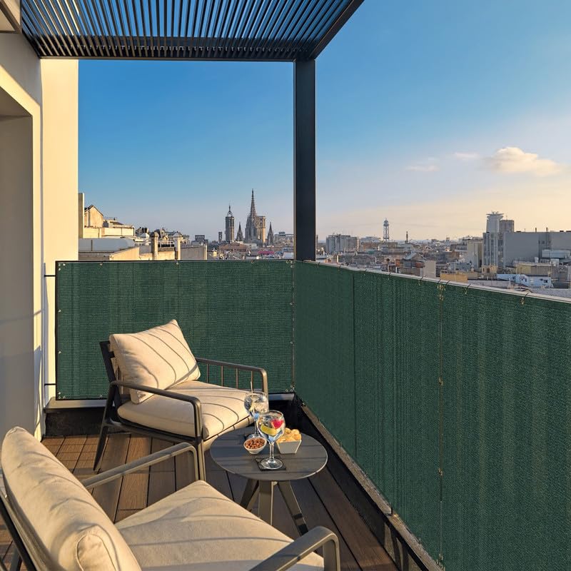 Coarbor 3'X50' Balcony Privacy Screen Fence Apartment Patio Privacy Screen Balcony Cover Balcony D  Cor 90% Blockage For Balcony