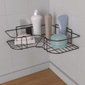 Arr Black Steel Corner Shelf For Bathroom Wall/No Drill Bathroom Organiser/Corner Shelf For Kitchen (Pack Of 1)
