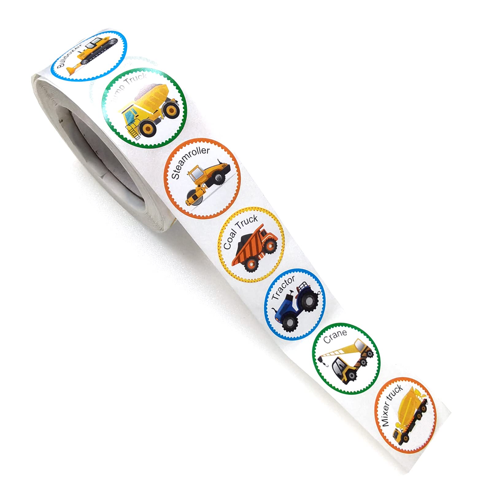 Vehicle Roll Stickers For Kids Boy Teacher 500 Pcs Round Truck Car Children Reward Stickers School Supplies Incentive Potty Trai