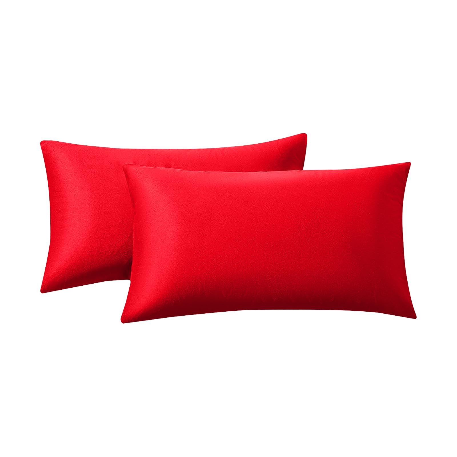 Rainroad Christmas Red Throw Pillows Covers Set Of 2 Soft Velvet Decorative Pillow Covers 12X20 Inch For Couch Bed (Christmas Re