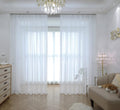 MIANBO Ivory Sheer Curtains 84 Inches Length 2 Panels Set Window Sheer Curtains Basic Rod Pocket for Bedroom Children Living Roo