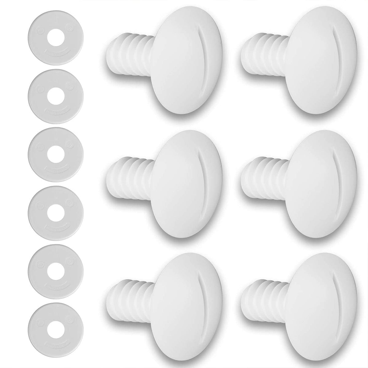 Henmi Plastic Wheel Screws (Pack Of 6 Screws) For Polaris Pool Cleaner 180/280 With Extra 6 Pcs Washers Pool Cleaner Replacement