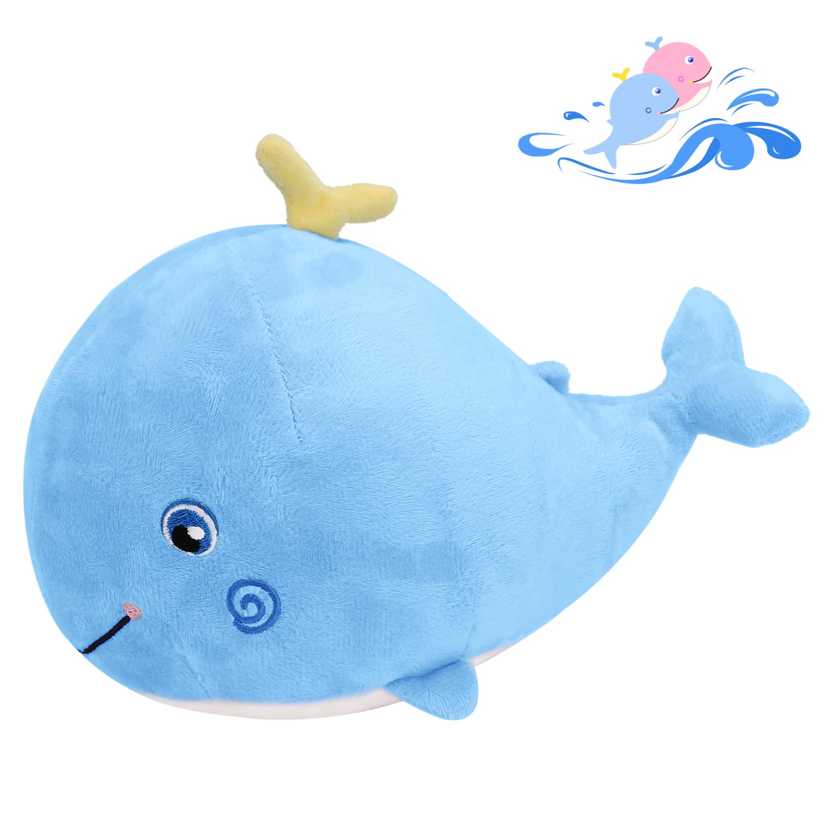 Mupi Squirting Whale Stuffed Animals Plush Pillow Cute Soft Cotton Plushies Pillows Kawaii Whale Toy Decor Gifts For Kids Boys G
