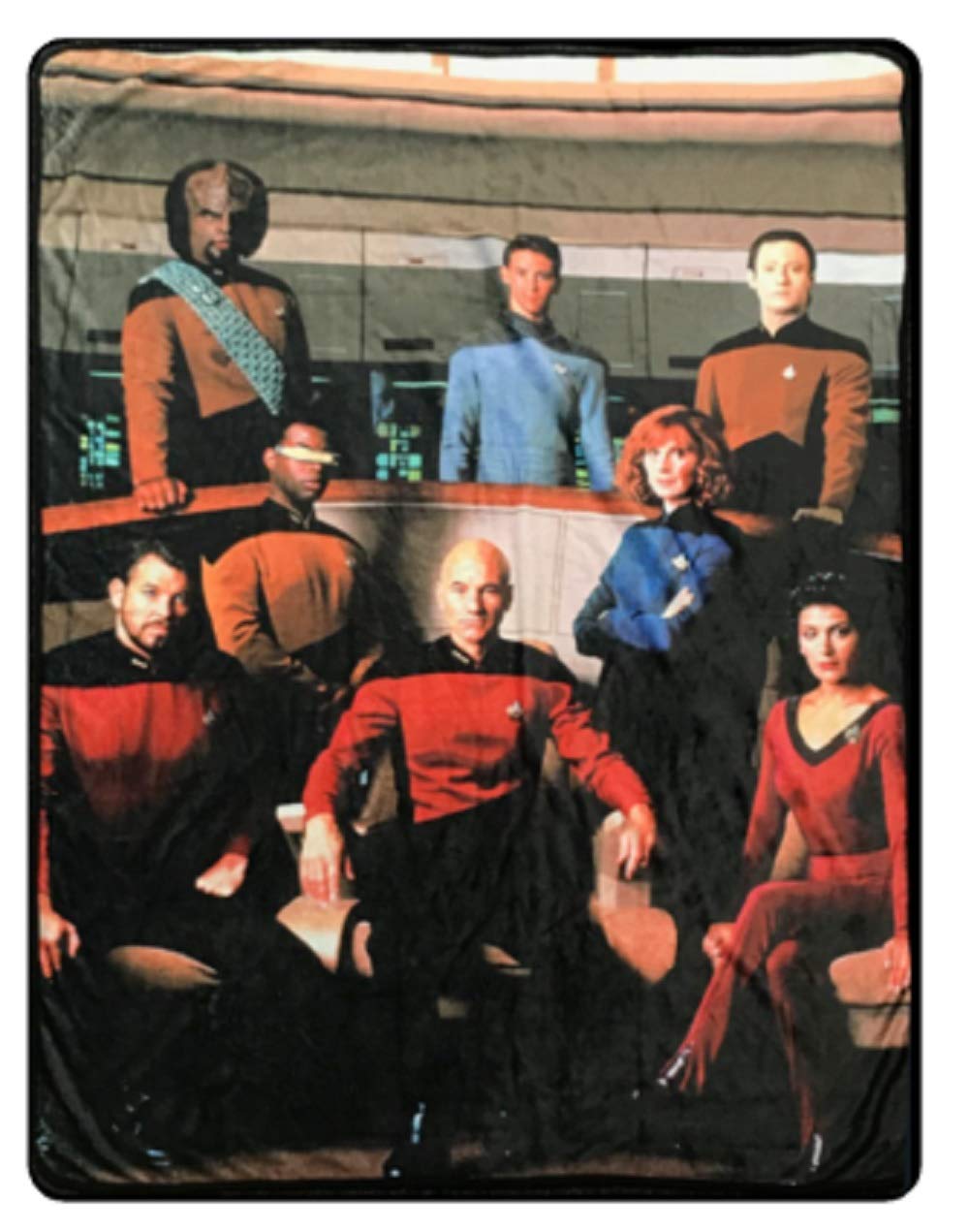 Bazillion Dreams Star Trek The Next Generation Cast Fleece Softest Comfy Throw Blanket For Adults & Kids| Measures 60 X 45 Inche