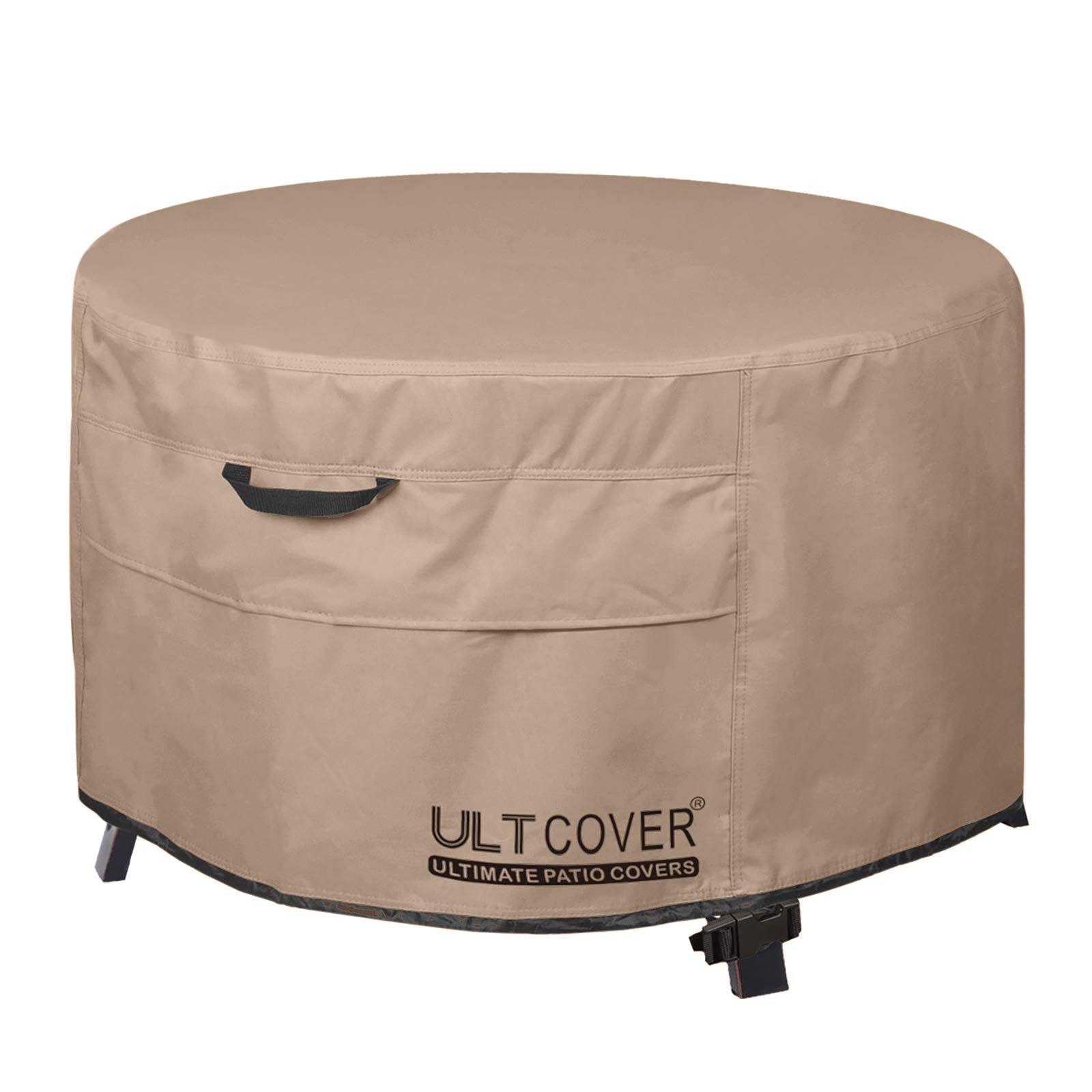 Ultcover Patio Fire Pit Table Cover Round 40 Inch Outdoor Waterproof Fire Bowl Cover