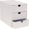 Bigso Ingrid 3-Drawer Fiberboard Desk Organizer Drawers | Durable Desk Storage Organizer With Drawers For Office Supplies And Ac