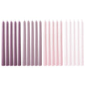 Viyffo Taper Candles 10 Inch Purple Set of 20 Unscented, Dripless, Smokeless Long Tall Tapered Candlesticks Wedding Home Decor D