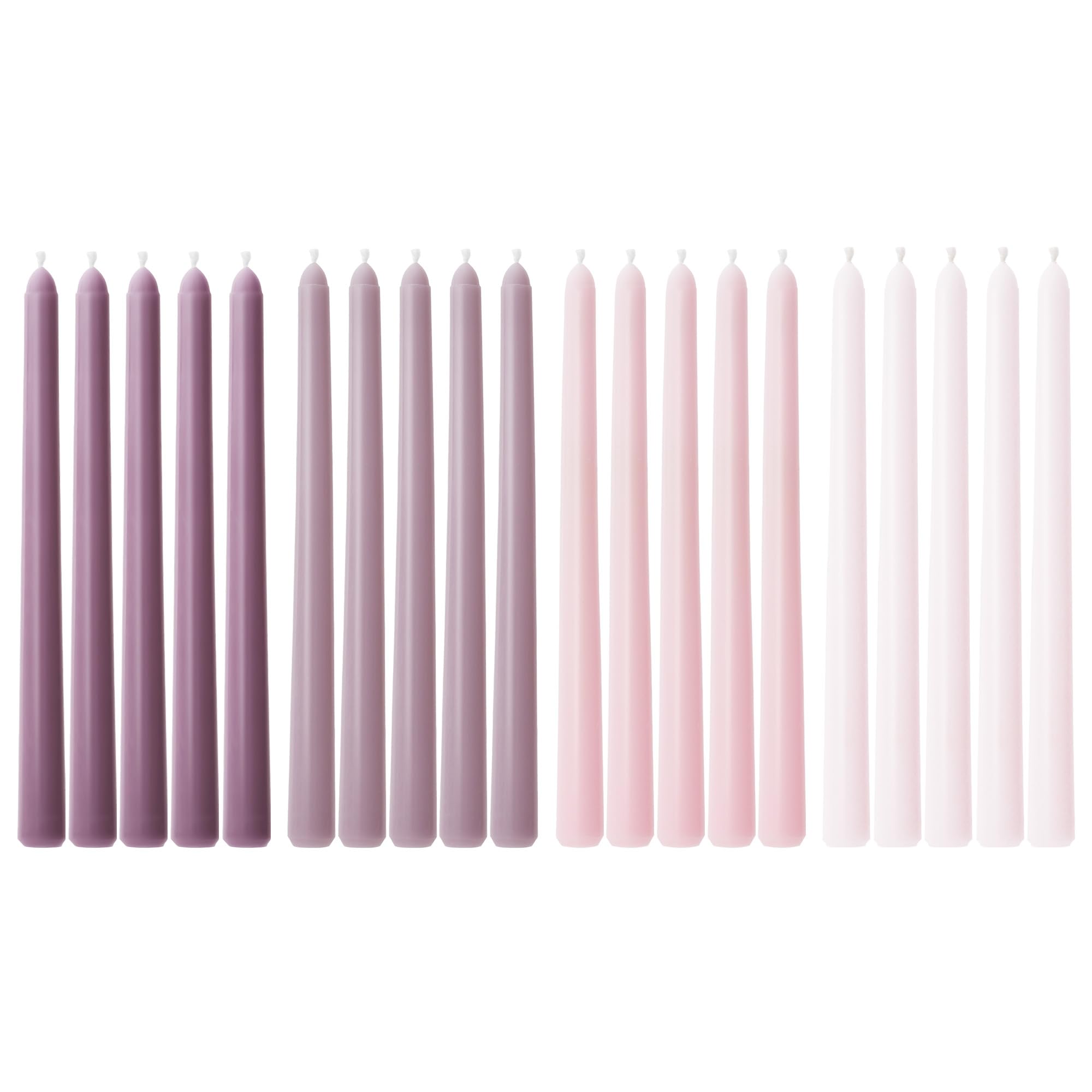 Viyffo Taper Candles 10 Inch Purple Set of 20 Unscented, Dripless, Smokeless Long Tall Tapered Candlesticks Wedding Home Decor D