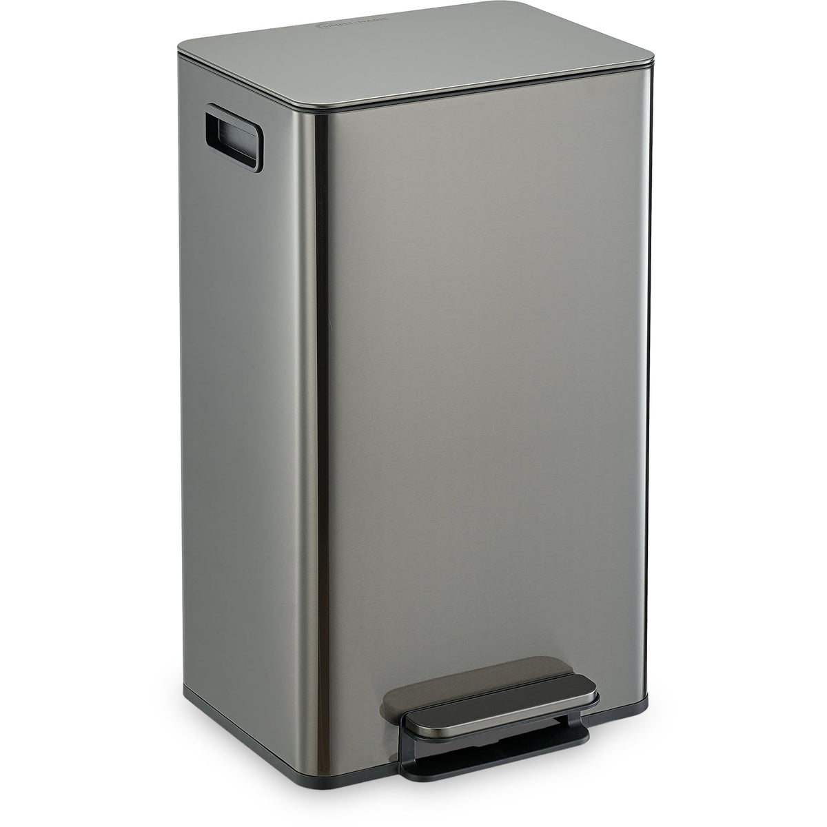 SimpliMagic 13 Gallon / 50L Step Trash Can, Infinity Edge, Black