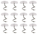 Royee 12 Pcs Twisty Pins Clear Head Screws Fasteners For Upholstery Slipcovers Bed Skirts Sofa Car Van Home Furniture Hold Bed S