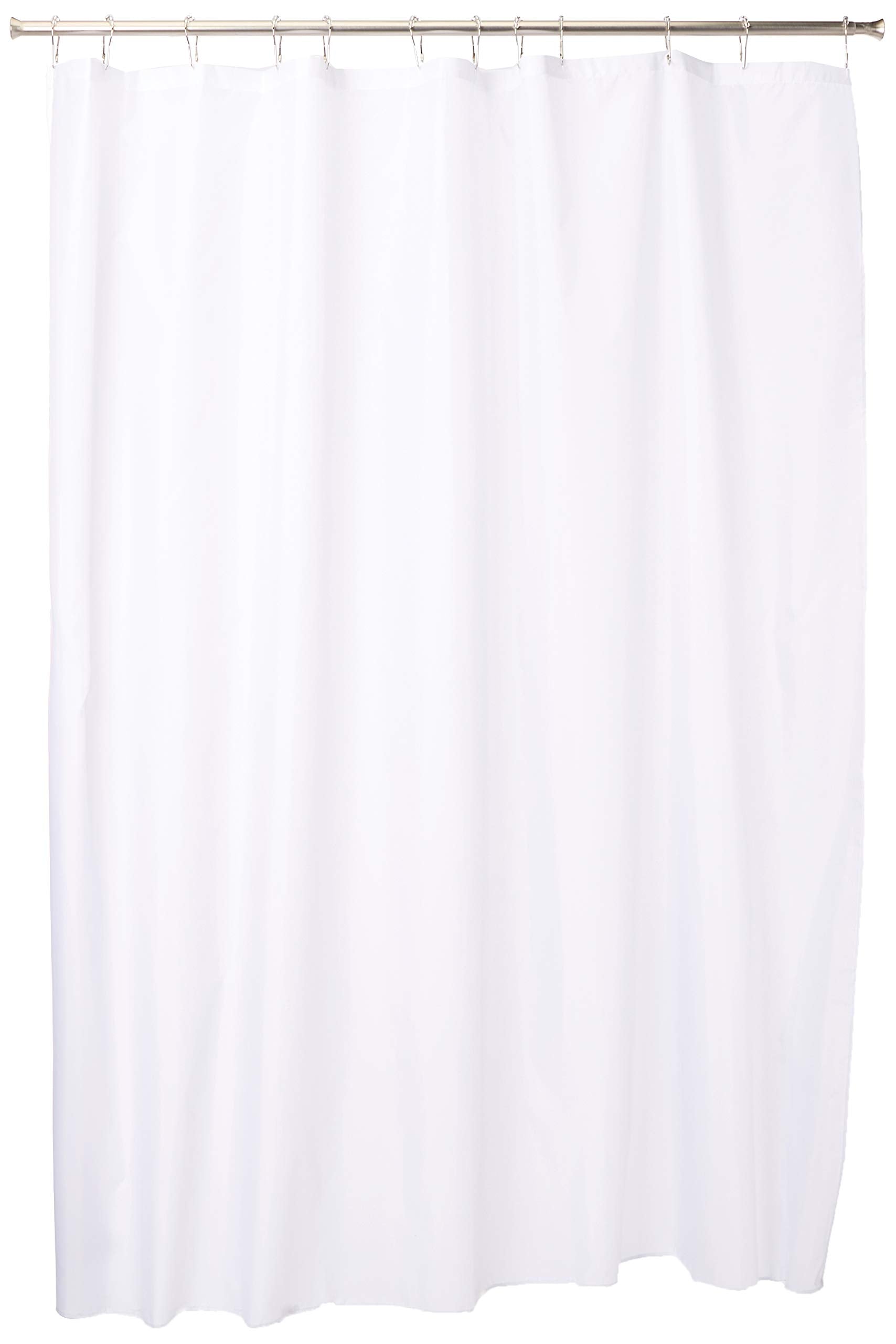 Idesign Solid Fabric Bathroom Shower Curtain - 72' X 72', White