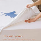 Flippeddream Terry Twin Xl Size 100% Waterproof Mattress Protector - Absorbent, Noiseless, And Fitted For 18'' Deep Pockets, Ter