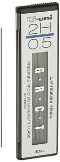 Uni Mechanical Pencil Lead Hi 0.5 Mm, 2H, 60 X 40 Mm (Hu053002H)