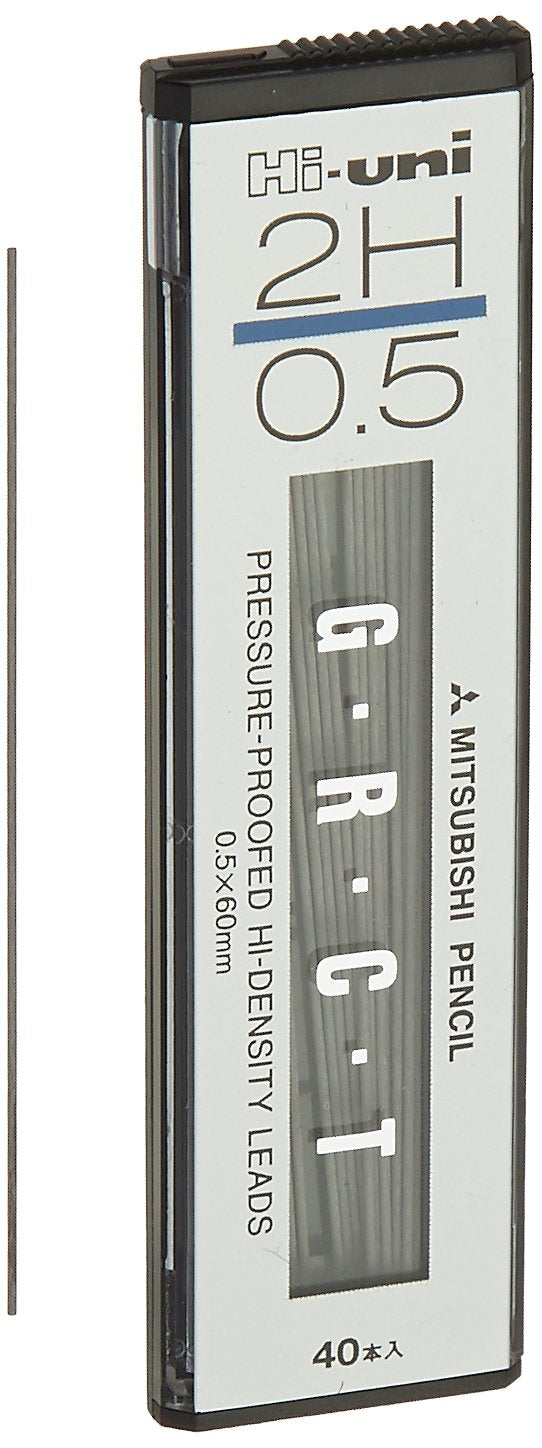 Uni Mechanical Pencil Lead Hi 0.5 Mm, 2H, 60 X 40 Mm (Hu053002H)