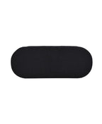 Jennifer Taylor Home Fuji 49" Upholstered Oval Storage Bench, Ebony Black Boucle