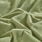 Clothknow Sage Green Comforter Sets California King 3Pcs Green Velvet Bedding Comforter Sets Fluffy Comforter Soft Light Green C