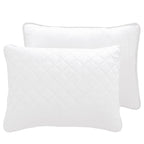 Easy-Going King Size Reversible Quilt Set With 1 Quilt And 2 Pillow Shams, Soft Bed Quilt Cover, Water Resistant Lightweight Microfiber Bedspread, Stain Resistant, White/White