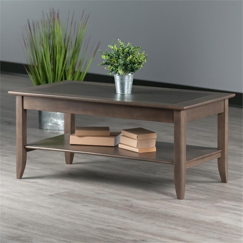 Winsome Wood Santino Coffee Table, Oyster Gray