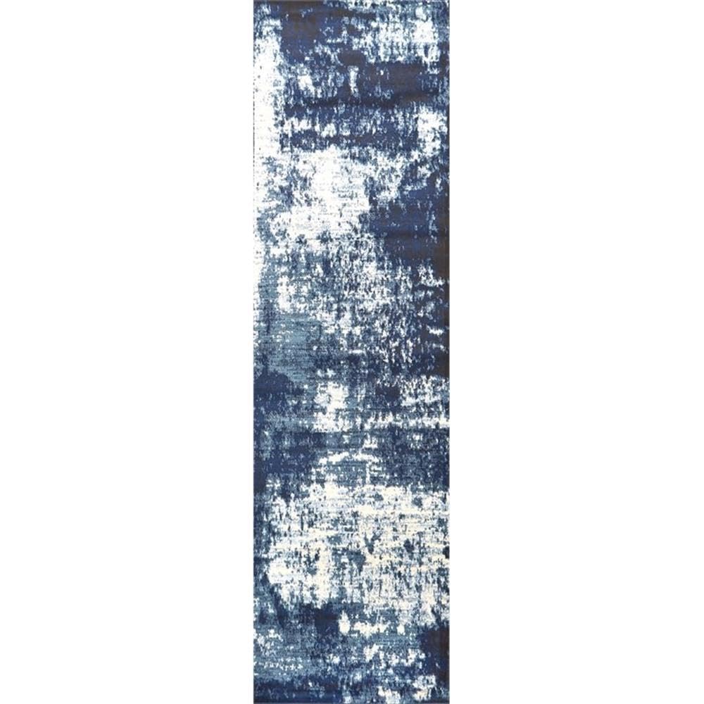 Alora Decor Swagger 2'3" X 7'7" Blue/Ivory/Lt. Blue/Medium Blue/Dk Blue Area Rug