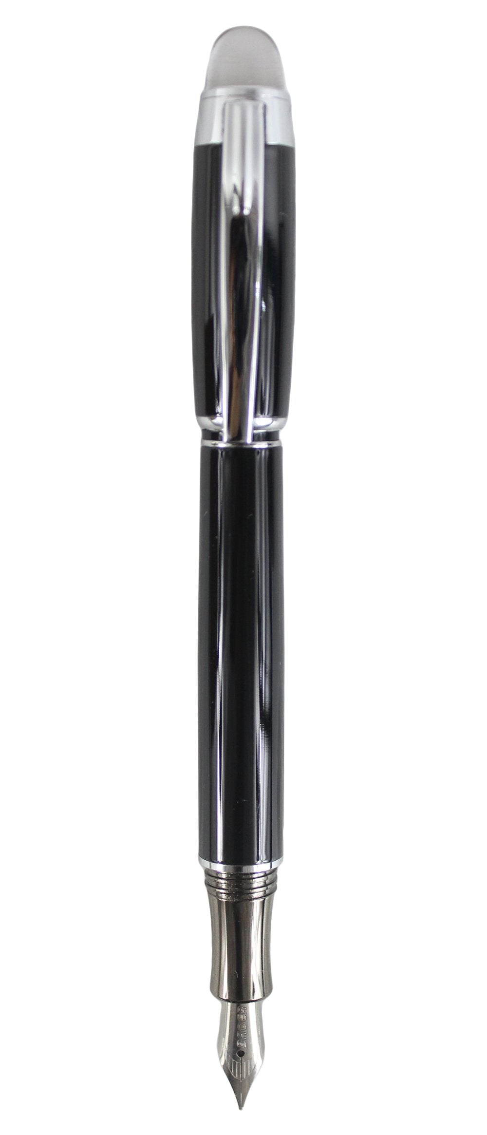 Sipliv Collection Metal Fountain Pen, Gift Boxed, Fashion Design, Shining Black Barrel
